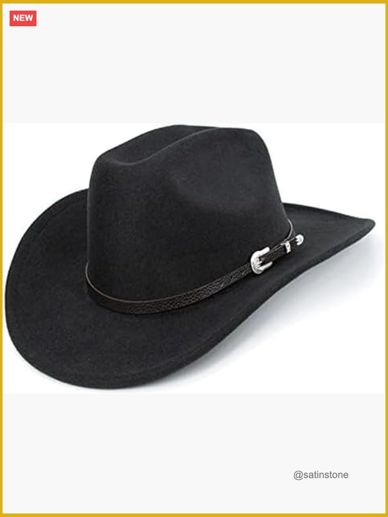 Classic Roll Up Fedora Hat With Buckle Belt Unisex Cowboy Hat